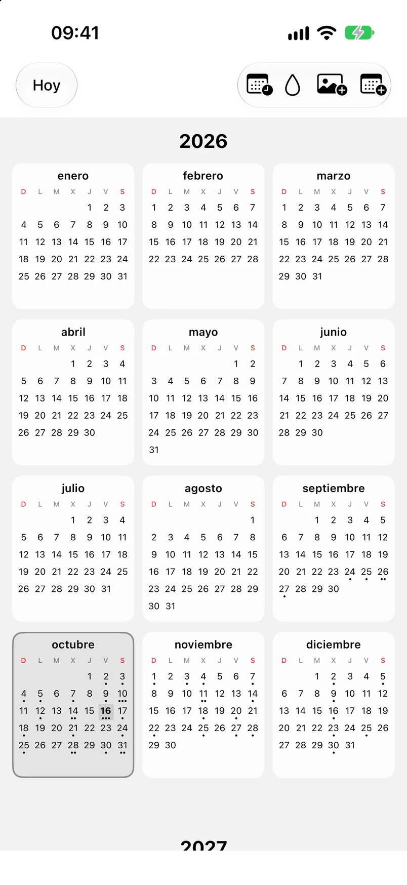 Vista anual de 2026