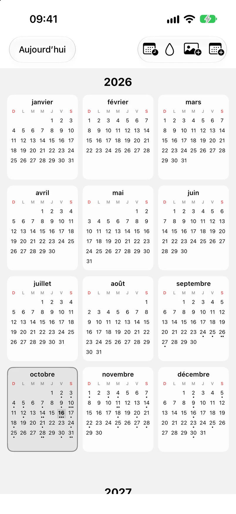 Vue annuelle de 2026